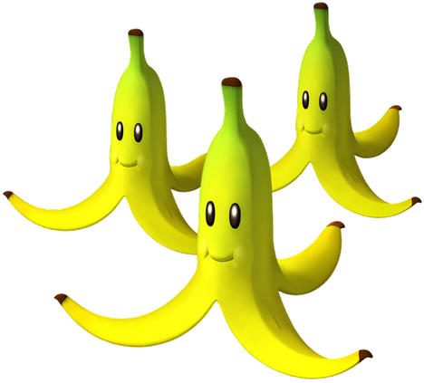 Bananas Have Been Confirmed From The Trailer Of Mario - Mario Kart Triple Banana (468x423), Png Download
