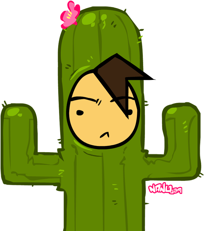 Cactus - Animated Cactus (700x778), Png Download