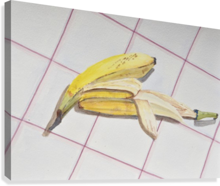 A Study On Bananas Canvas Print - Banana (429x363), Png Download