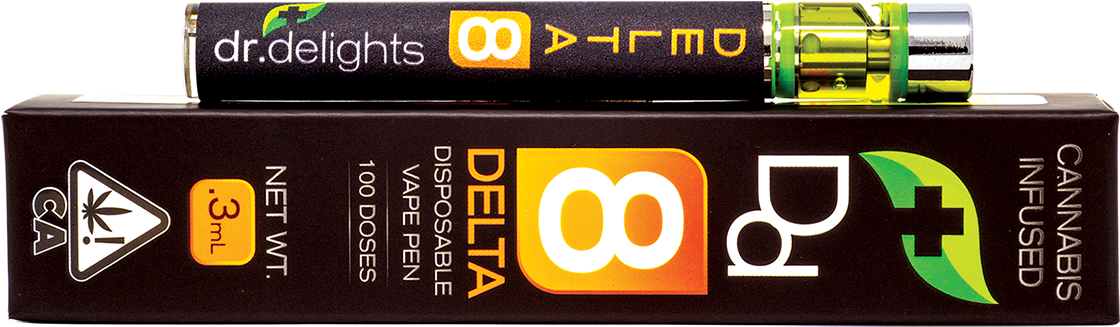Dr Delights Delta 8 Disposable Vape Pen - Disposable (1170x370), Png Download