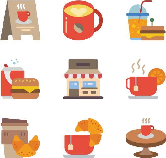 Cafe (600x564), Png Download