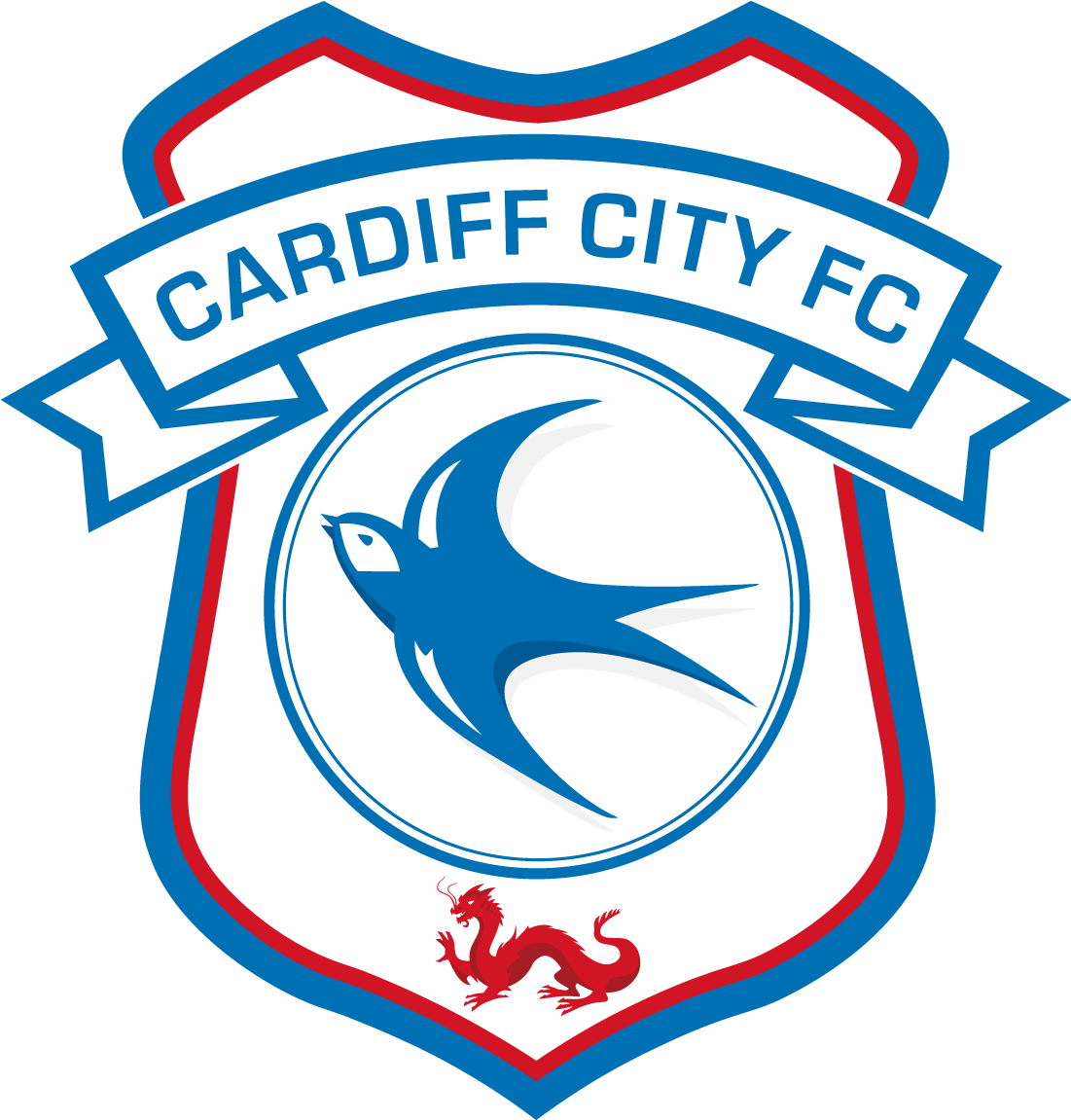 Cardiff City Fc Football Club Crest Logo Vector - Cardiff City Logo Png (1200x1200), Png Download