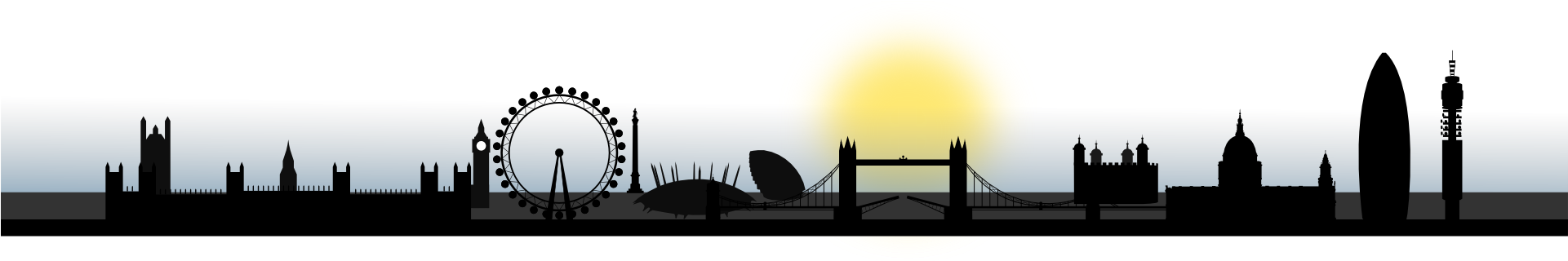 Bloomsbury Teacher Resources Section - London Skyline Silhouette Vector (1920x960), Png Download