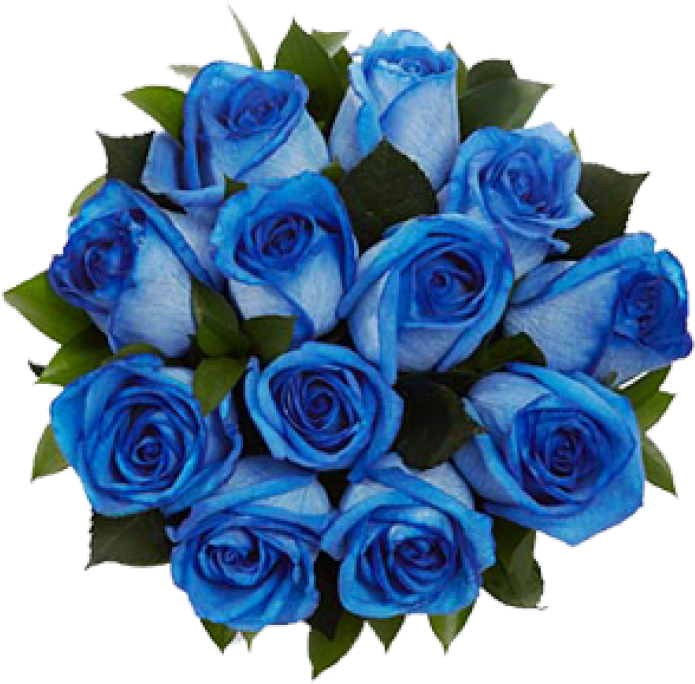 Blue Rose Bouquet - Bouquet Blue Roses (780x975), Png Download