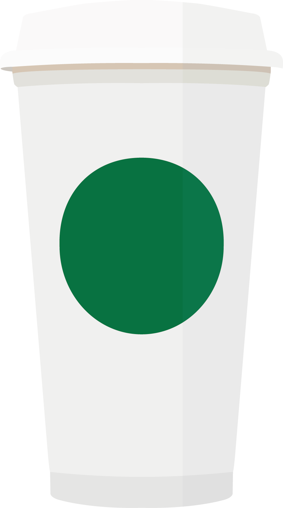 Takeaway Coffee Cups Vector Graphic / Flat Icon On - Coffee Cup (944x1694), Png Download