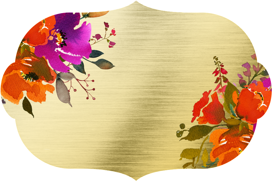Hand Painted Gold Medal On Watercolor Flower Png Transparent - Portable Network Graphics (1024x658), Png Download