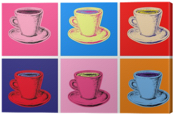 Set Of Coffee Mug Vector Illustration Pop Art Style - Andy Warhol Coffee Print (400x400), Png Download
