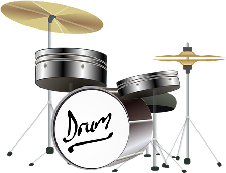 Drums Instruments Music Drum Musical Kit S - Music Drums Cartoon (444x340), Png Download