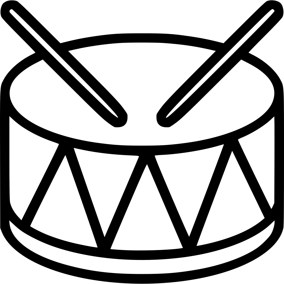 Circus Drum Comments - Timpanist Clipart Black And White (980x980), Png Download