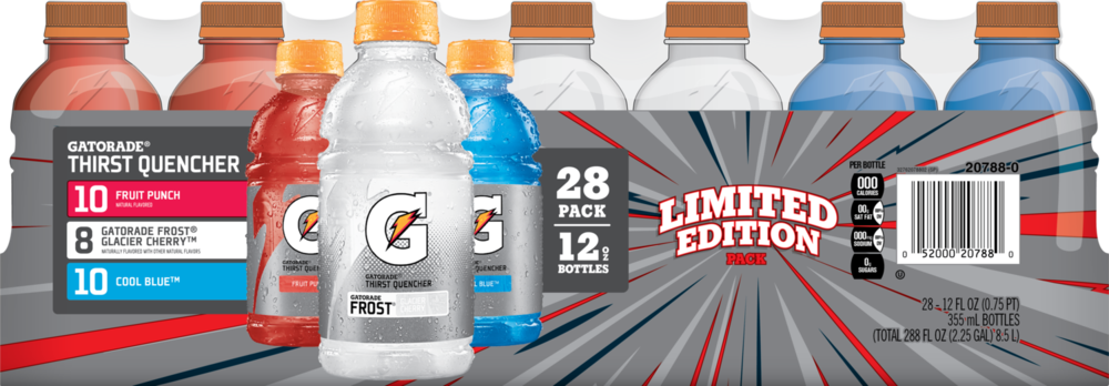 Static1 - Squarespace-1 - Gatorade Fruit Punch/frost Glacier Cherry/cool Blue (1000x348), Png Download