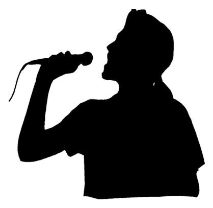 Singer Silhouette 9 Singer Silhouette Male - Male Singer Silhouette Png (425x425), Png Download