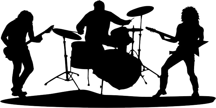 Band Silhouette Png - Band Png (690x347), Png Download