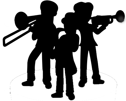 Kids Music Silhouette (427x360), Png Download