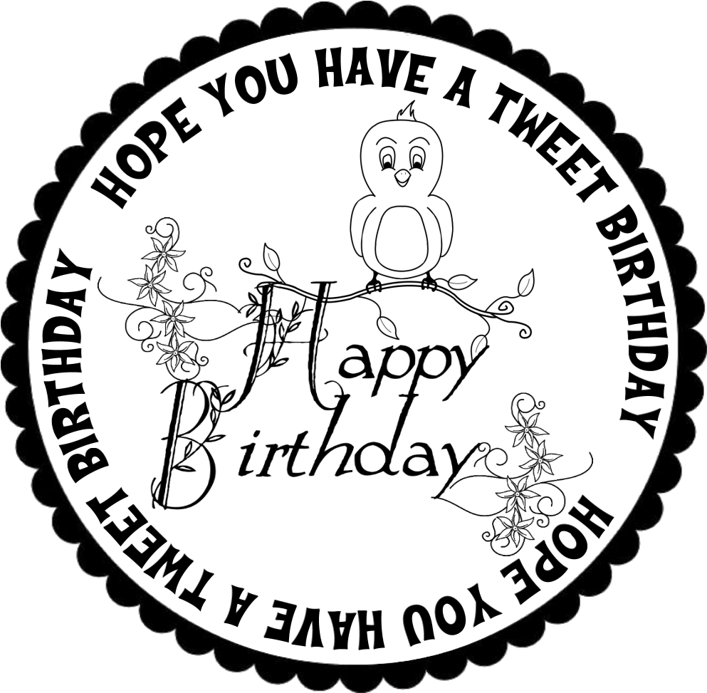 Happy Birthday Circle Birthday Sentiments, Card Sentiments, - High Quality (1119x1092), Png Download
