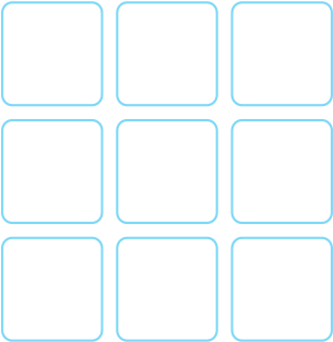 Icon Blue Squares - Squares Png (500x400), Png Download