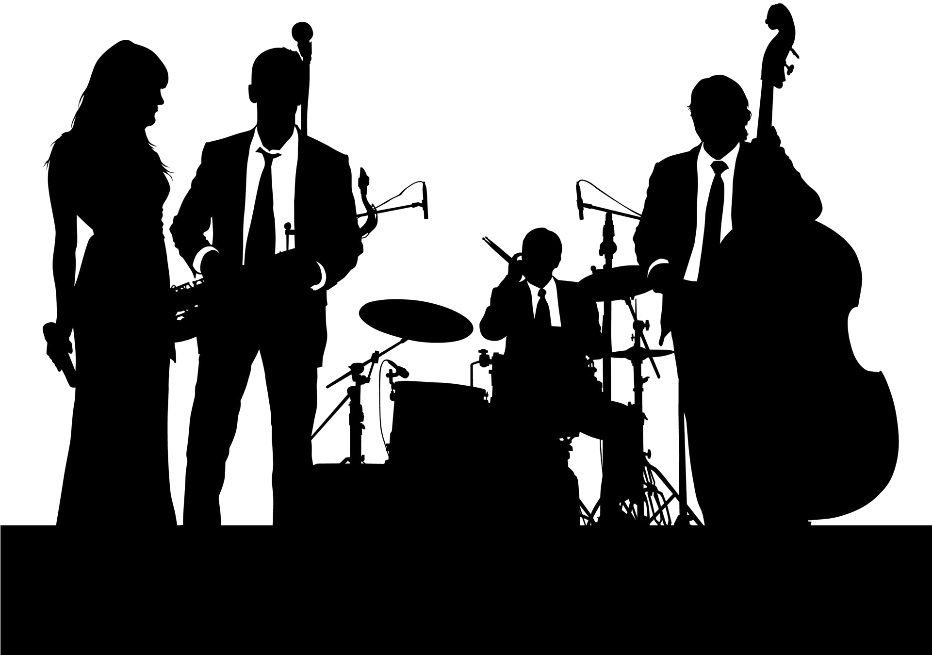 Jazz Musician Png Pic - Instrumental Band (1920x1357), Png Download