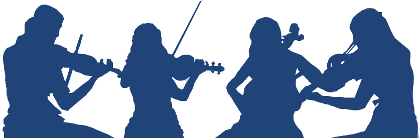 String Orchestra Silhouette Png (851x278), Png Download