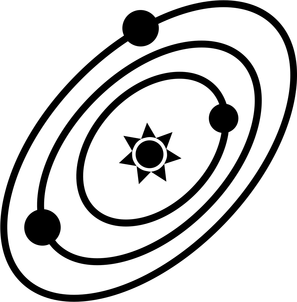 Png File - Universe Black And White Icon (981x998), Png Download
