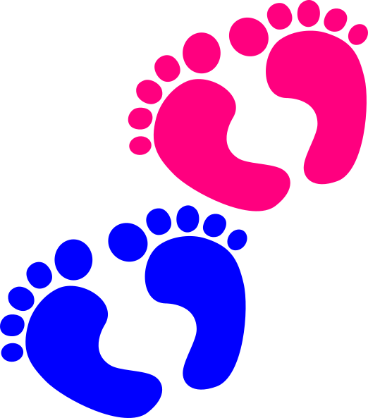 Baby Feet Heart Clipart - Transparent Background Baby Clip Art (522x593), Png Download