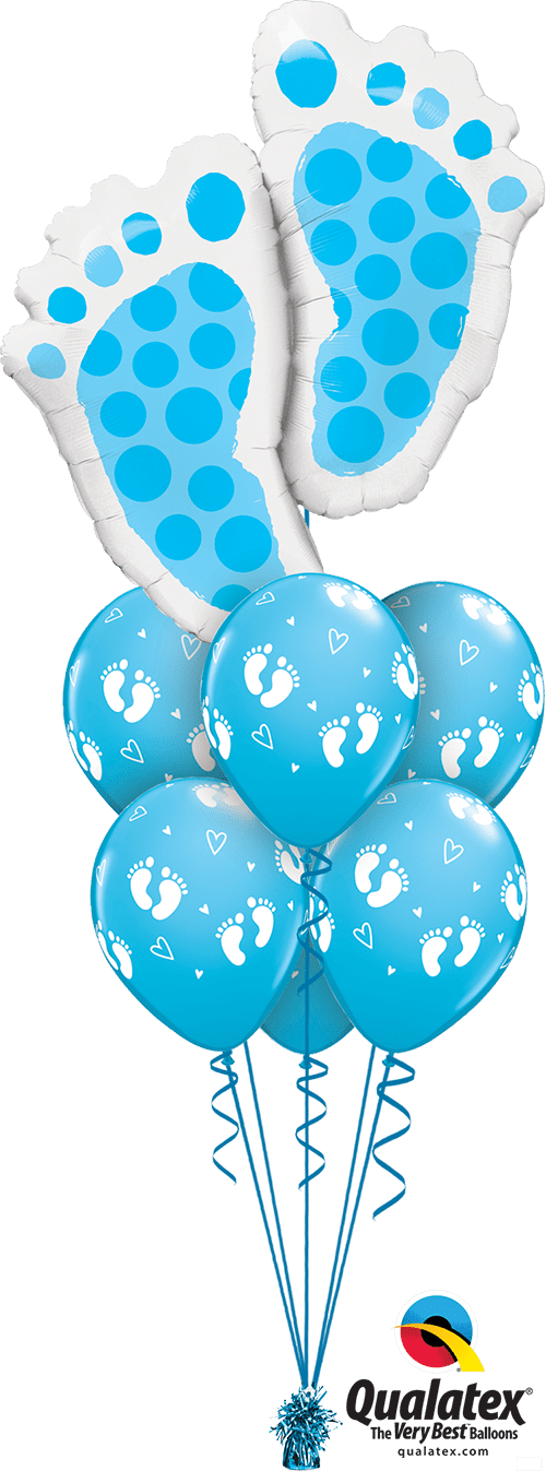 Baby Feet Balloon Bouquets (500x1347), Png Download