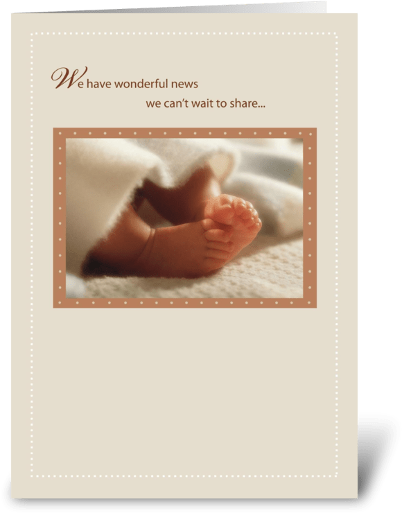 2814 Pregnancy Announcement Baby Feet Greeting Card - Twin Boys Baby Feet Shower Congratulations Card (700x792), Png Download