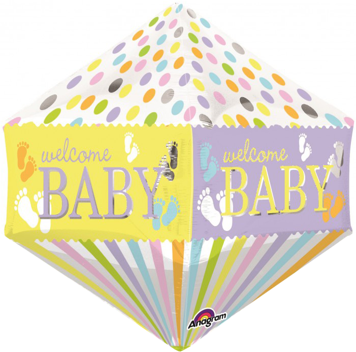 Baby Feet Gender Neutral Balloon - Welcome Baby Balloon - Anglez Feet (700x700), Png Download