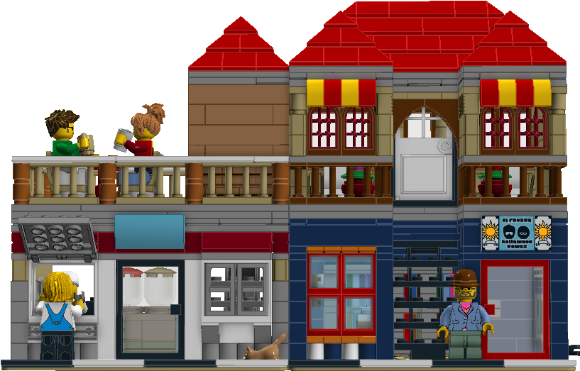 Bubble Tea And Comic Book Shop - Lego (1366x606), Png Download