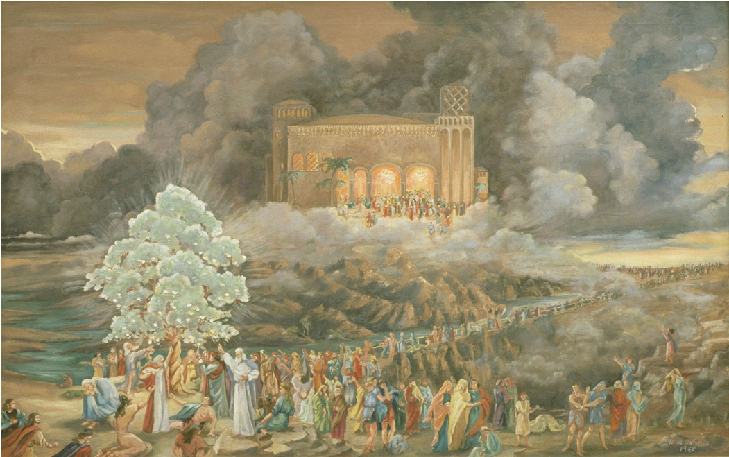 A Mist Of Darkness - Lehi's Dream Of The Tree (1166x852), Png Download