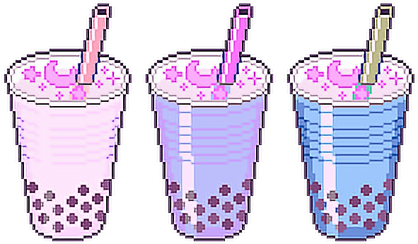 Report Abuse - 8 Bit Bubble Tea (794x356), Png Download