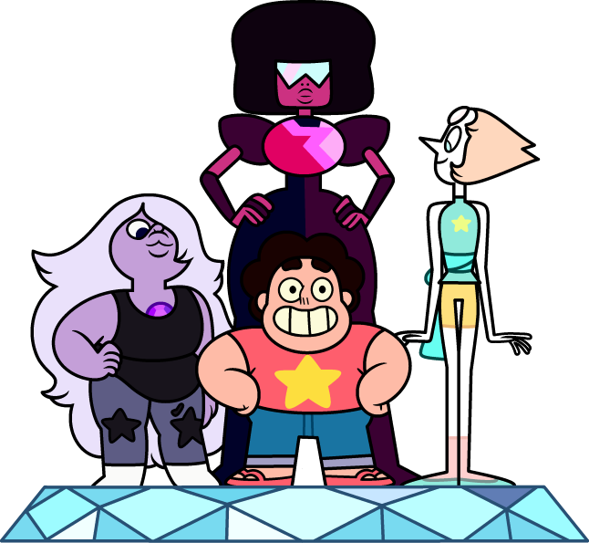 Steven Universe Png Crystal Gems (646x595), Png Download