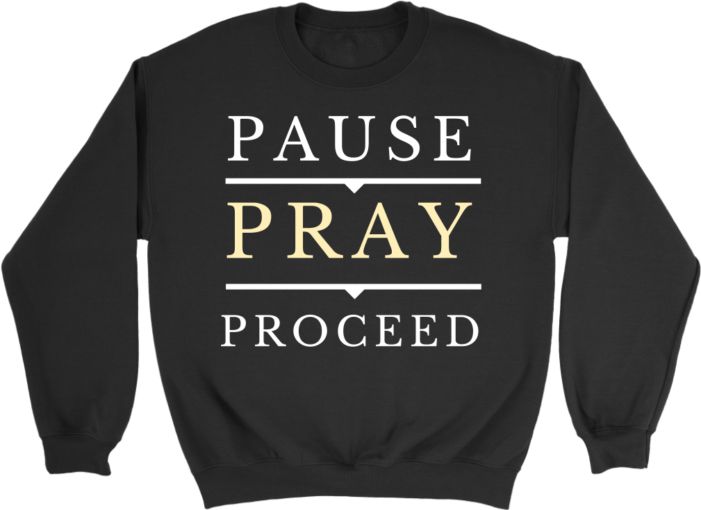 Pause Pray Proceed Sweatshirt - College Dropout Crew Neck (1024x1024), Png Download