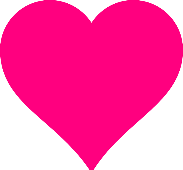 Heart Silhouette Png Clip Freeuse Download - Pink Heart Vector Png (600x557), Png Download