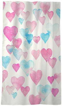 Seamless Watercolor Pattern With Colorful Hearts - Window (400x400), Png Download
