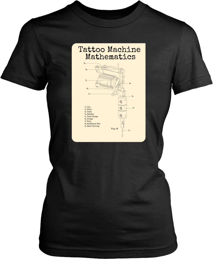 Tattoo Machine Mathematics T-shirt For Her - Too Peopley Outside Shirt (1024x1024), Png Download