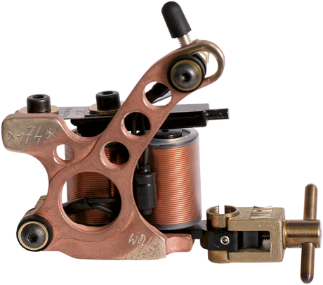 Tattoo Machine - Bronze (460x405), Png Download