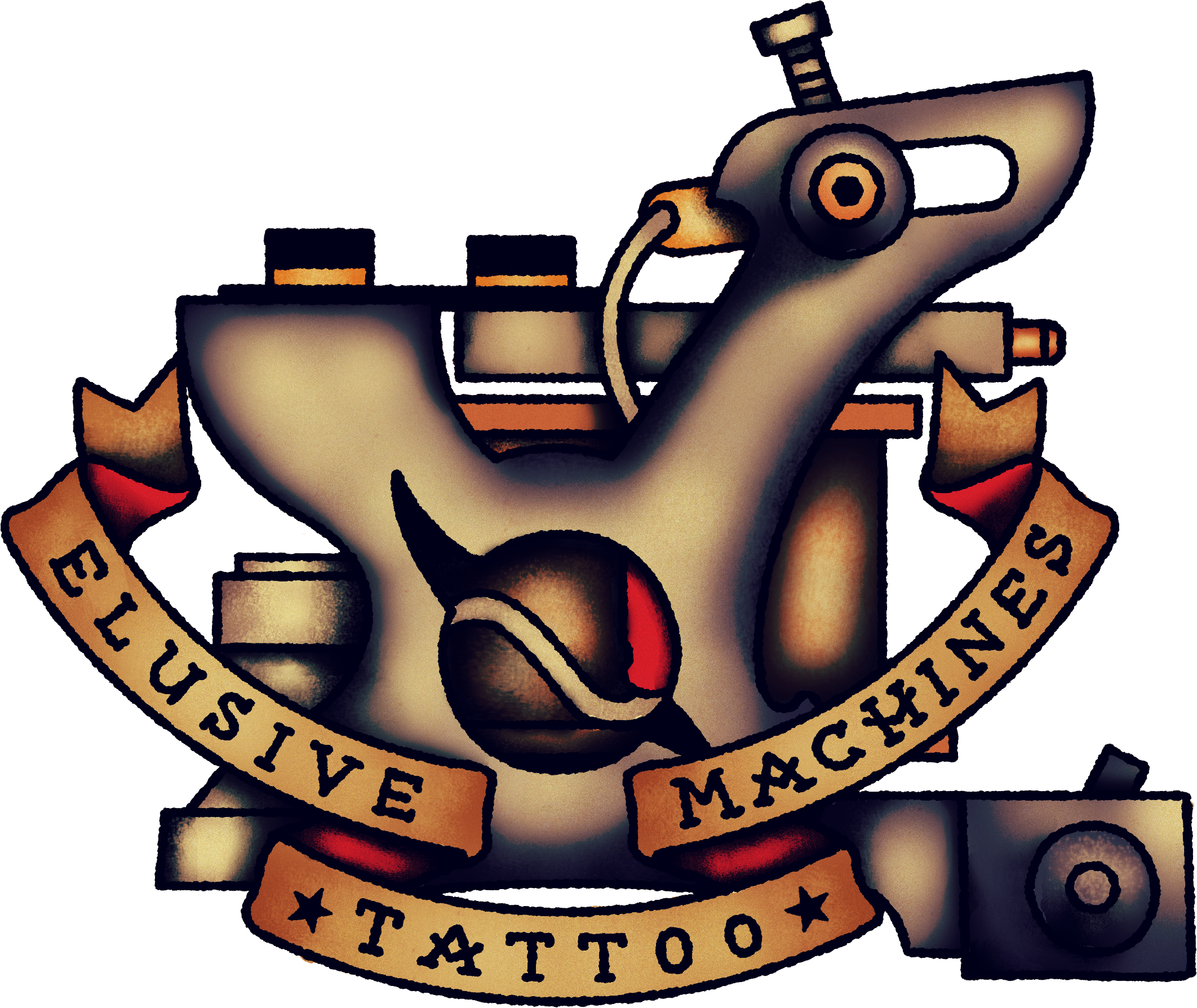Hand Built Tattoo Machines (2124x1789), Png Download