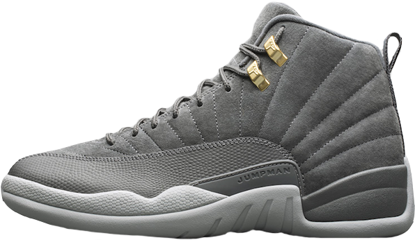 Jordan 12 Png - Jordan 12 Grey (640x387), Png Download