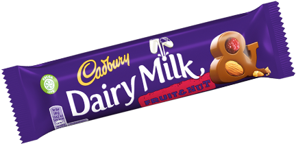 Cadbury Dairy Milk Fruit & Nut - Fruit And Nut Dairy Milk (600x271), Png Download