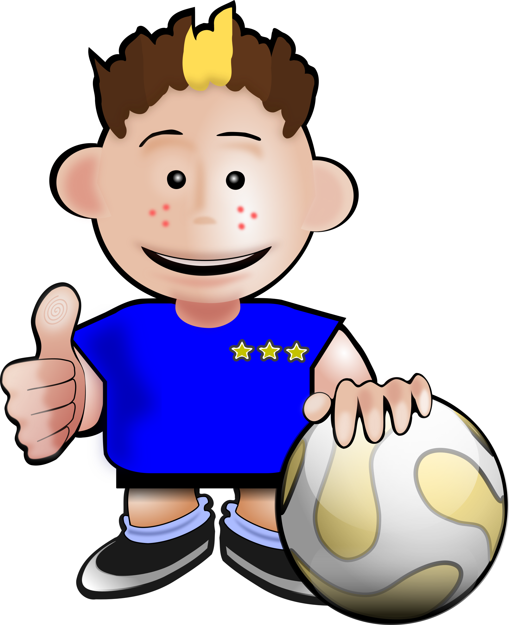 Kobo Soccer Toon Svg Clip Arts 486 X 596 Px (486x596), Png Download