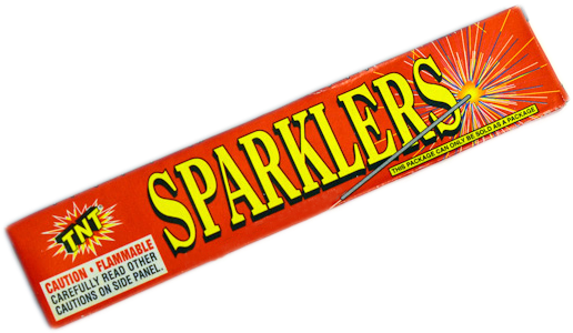 Fireworks Safety - Tnt Sparklers - 3 Packages (563x348), Png Download