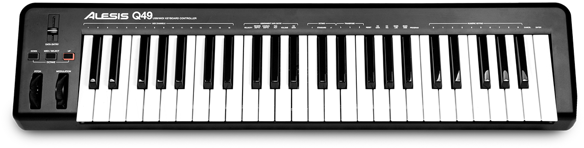 Q49 - Alesis Q49 49 Key Midi Controller (1200x750), Png Download