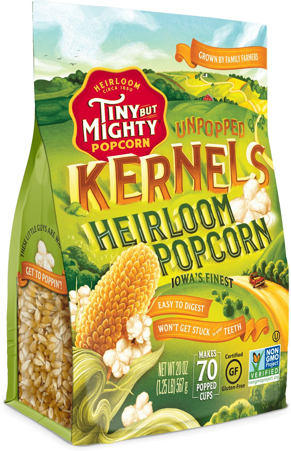 Product Unpopped Kernels - Heirloom Popcorn (1500x1700), Png Download