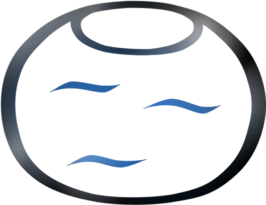 Fish Bowl - Smiley (543x429), Png Download