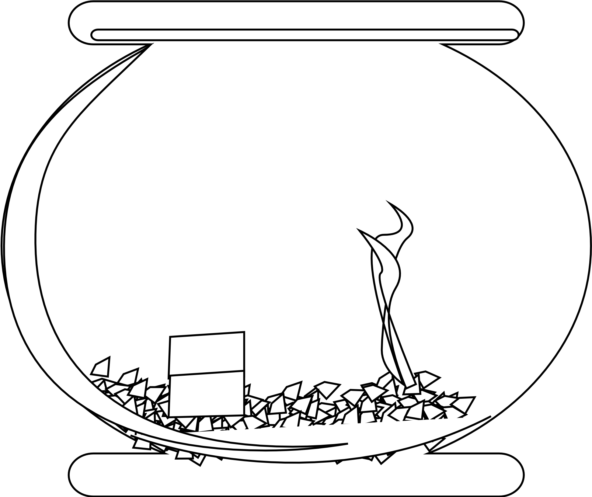 Goldfish Clipart Fishbowl - Clipart Jar Fish Black (1979x1640), Png Download