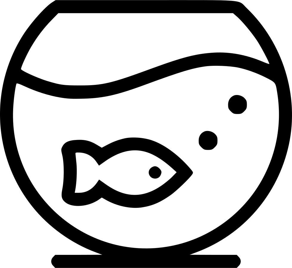 Fish Bowl - - Icon (980x900), Png Download