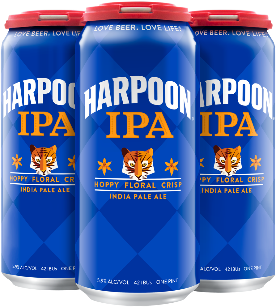 Harpoon Ipa 16oz 4 Pack Paktech Cans, Pdf - Harpoon India Pale Ale - 12 Pack, 12 Fl Oz Cans (1001x1050), Png Download