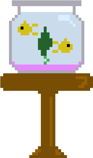 Fish Bowl - Cartoon (400x640), Png Download