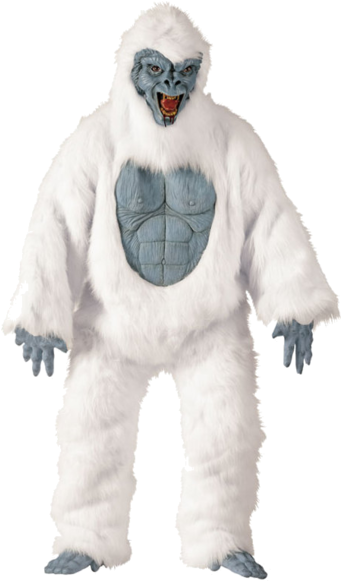 Abominable Snowman Outfit - Abominable Snowman Adult Costume / Fancy Dress (366x580), Png Download