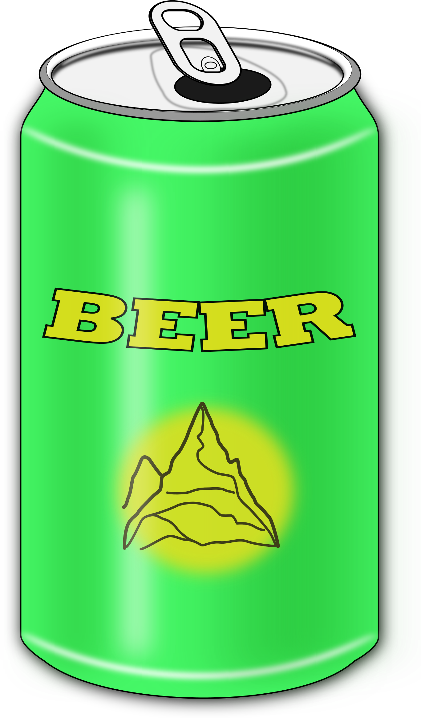Graphic Royalty Free Big Image Png - Can Of Beer Clip Art (1394x2400), Png Download