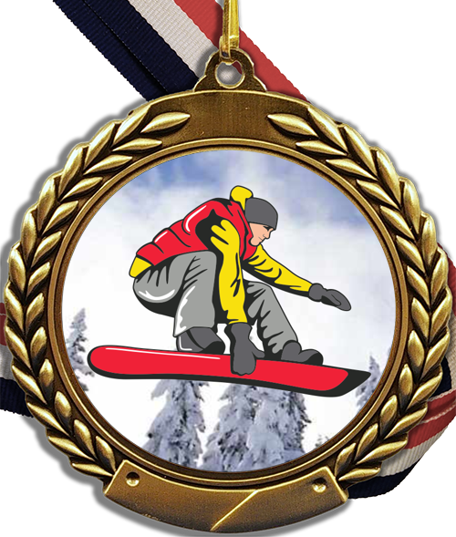 Winter Snow Sports - Medal (500x589), Png Download